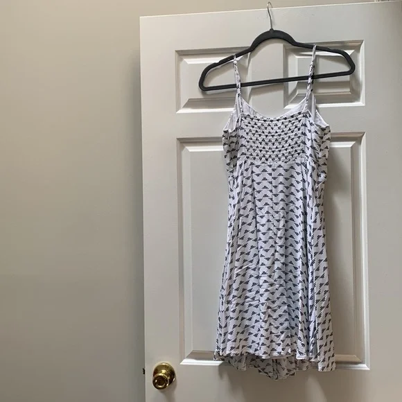 White and Black Patterned Sundress - Picture 2 of 2